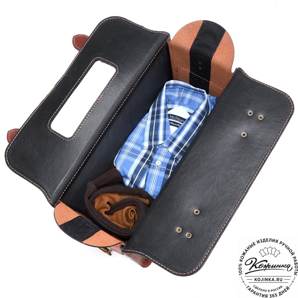 Кожаный портфель-кофр  "Универсал"  (коньяк)